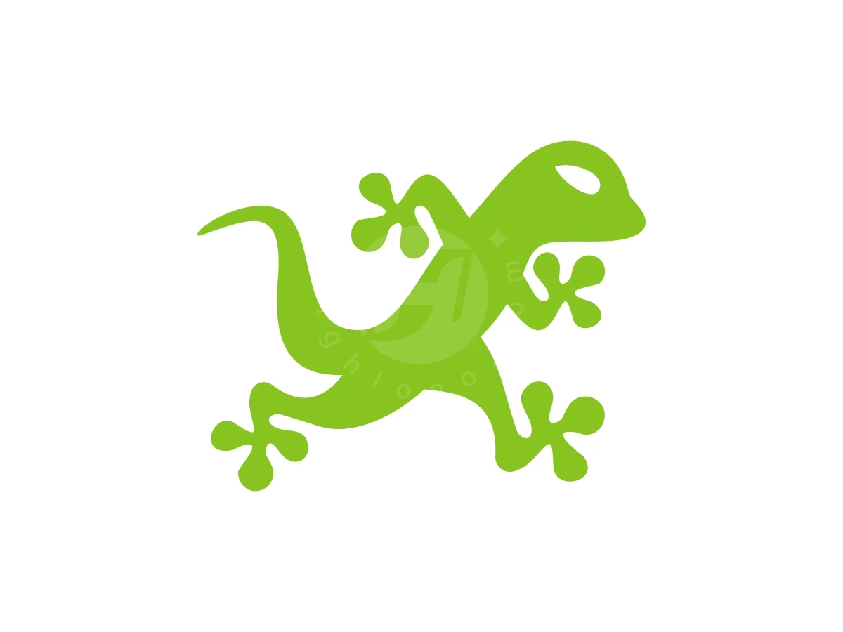 Simple Gecko Run Or Ran Combination Logo - Animal Logo design by FirstDesign for sale on Highlogo
