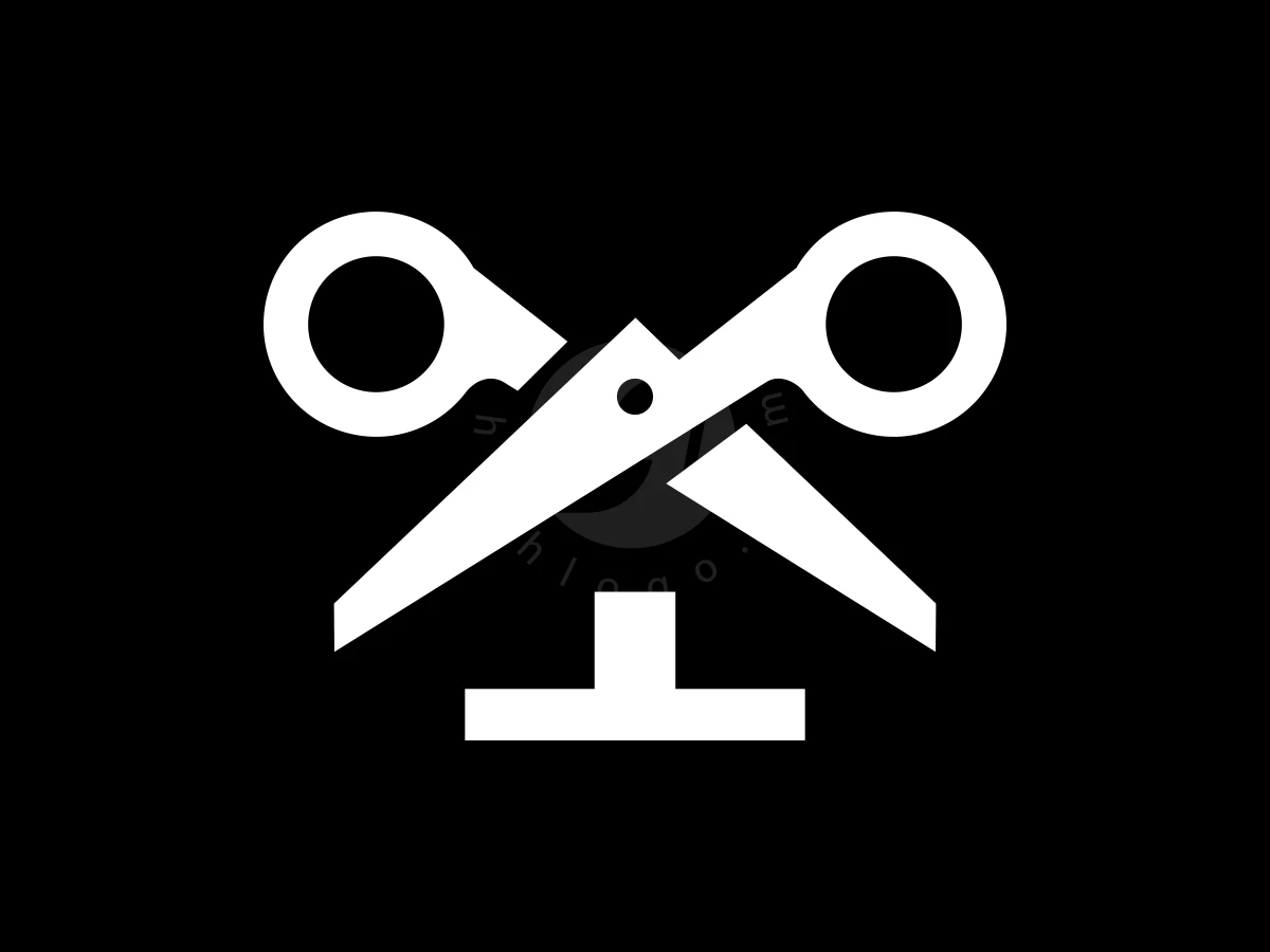 Scissors House Or Barber Home Logo - Real Estate Logo design by FirstDesign for sale on Highlogo