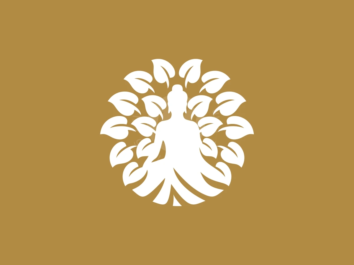 Minimalist Elegant Circle Bodhi Tree Logo - preview 1