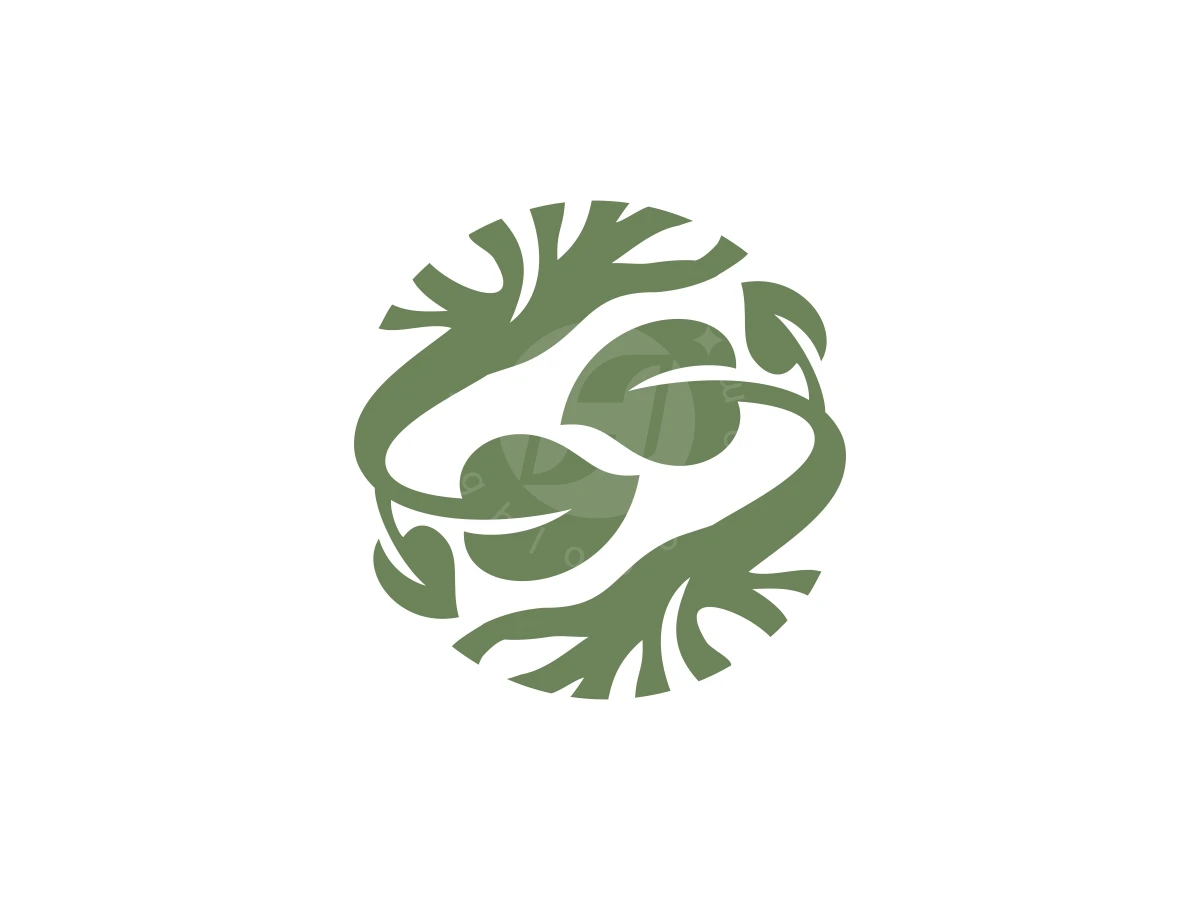 Simple Minimalist Bodhie Tree Circle Logo - preview 1