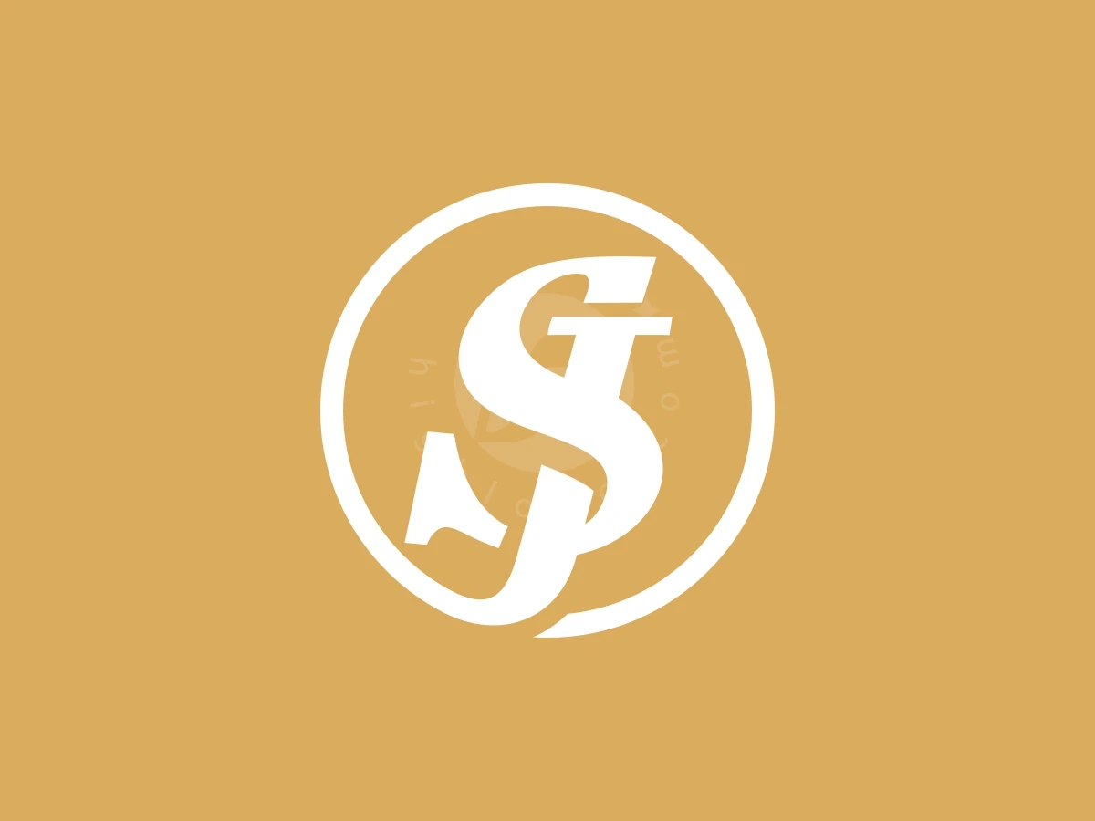 Minimalist Simple Letter S J Monogram Logo - Logo Logo design by FirstDesign for sale on Highlogo
