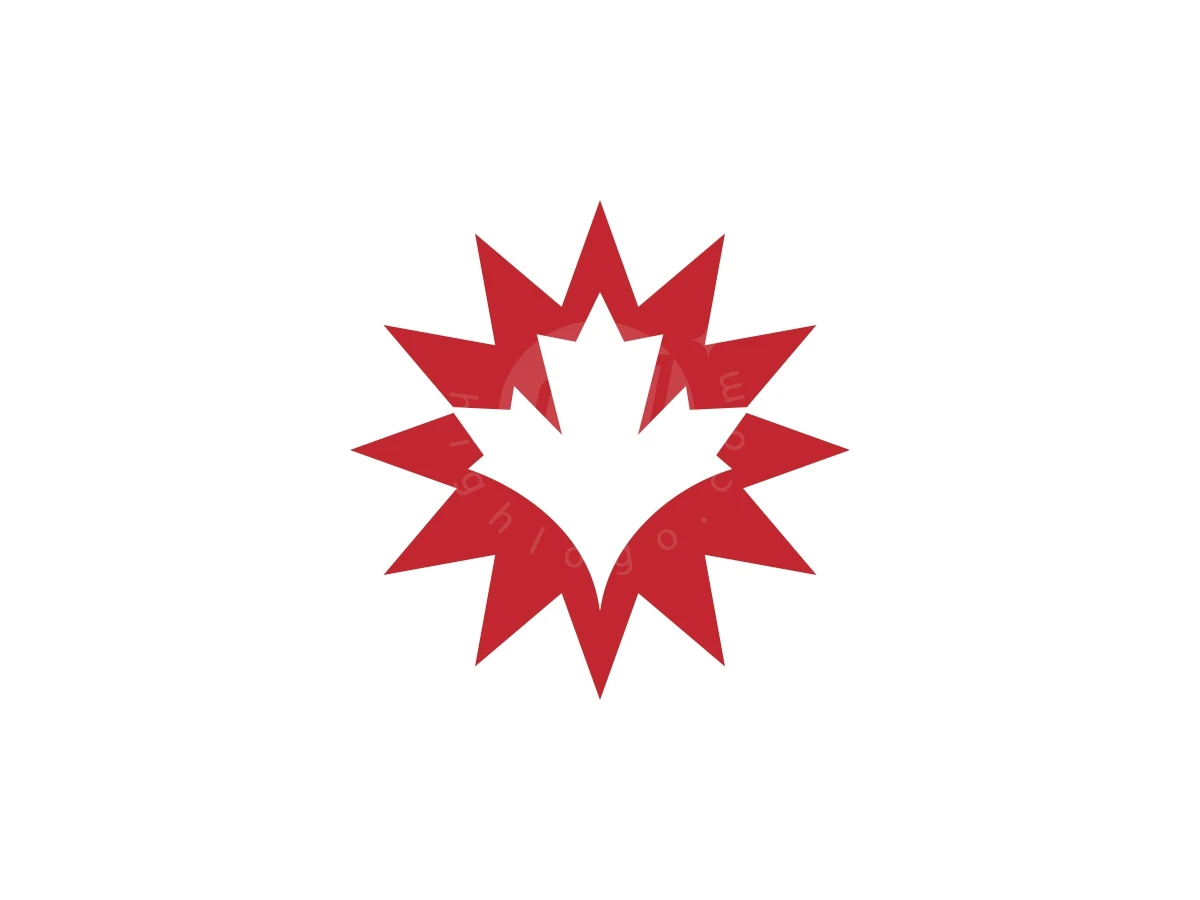 Simple Maple Leaf Sun Or Panel Surya Canada Logo - General Logo design by FirstDesign for sale on Highlogo