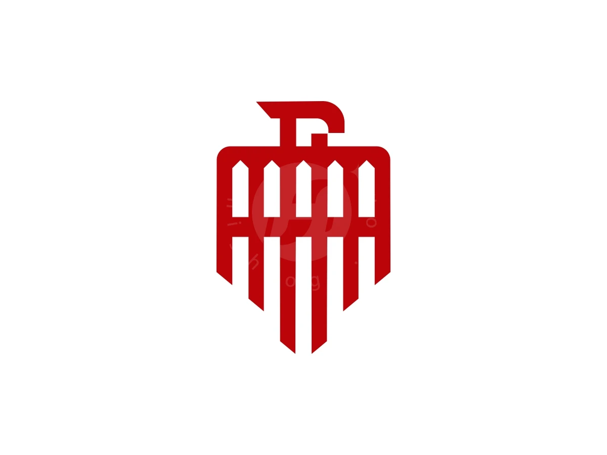 Simple Fence Eagle Or Fence American Logo - preview 1