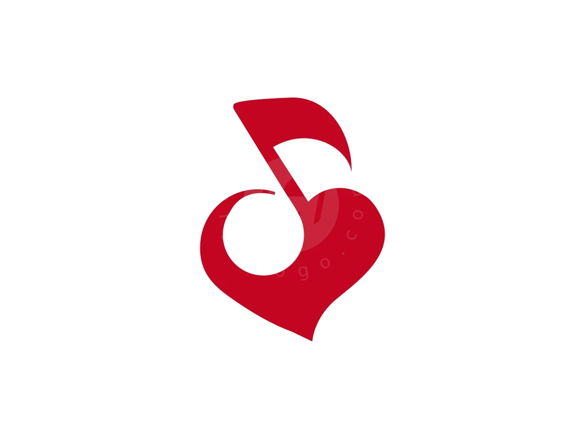 Simple Minimalist Love Song Logo - Media Logo design by FirstDesign for sale on Highlogo
