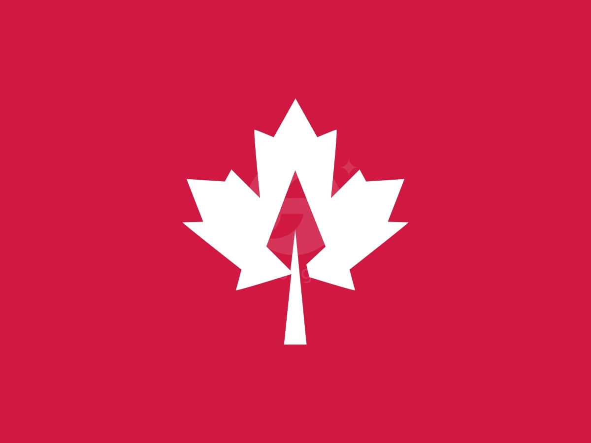 Simple Canadian Archer Or Arrow Maple Lea Logo - Financial Logo design by FirstDesign for sale on Highlogo