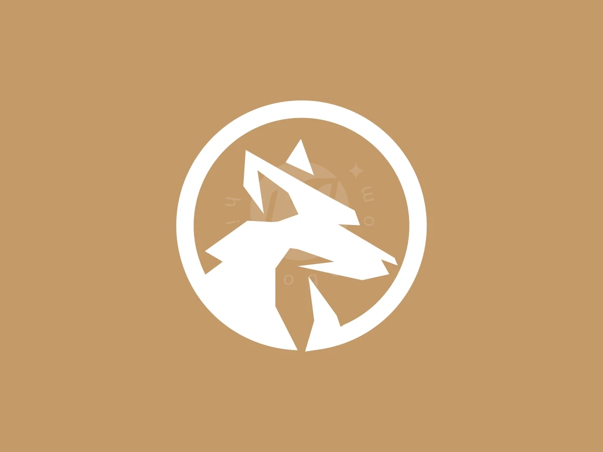 Circle Elegant Simple Fox Or Wolf Logo - Animal Logo design by FirstDesign for sale on Highlogo