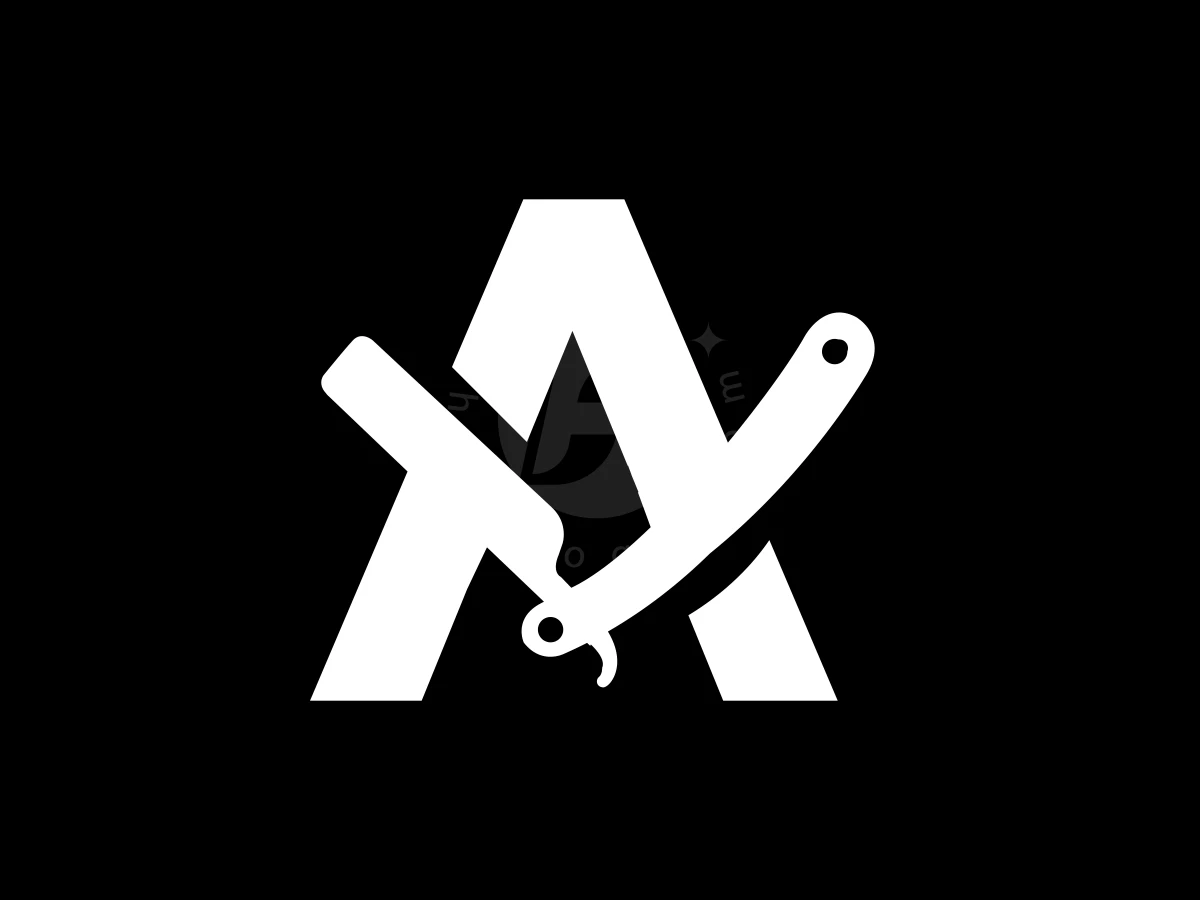 Simple Monogram Letter A Scissors Barber Logo - Logo Logo design by FirstDesign for sale on Highlogo