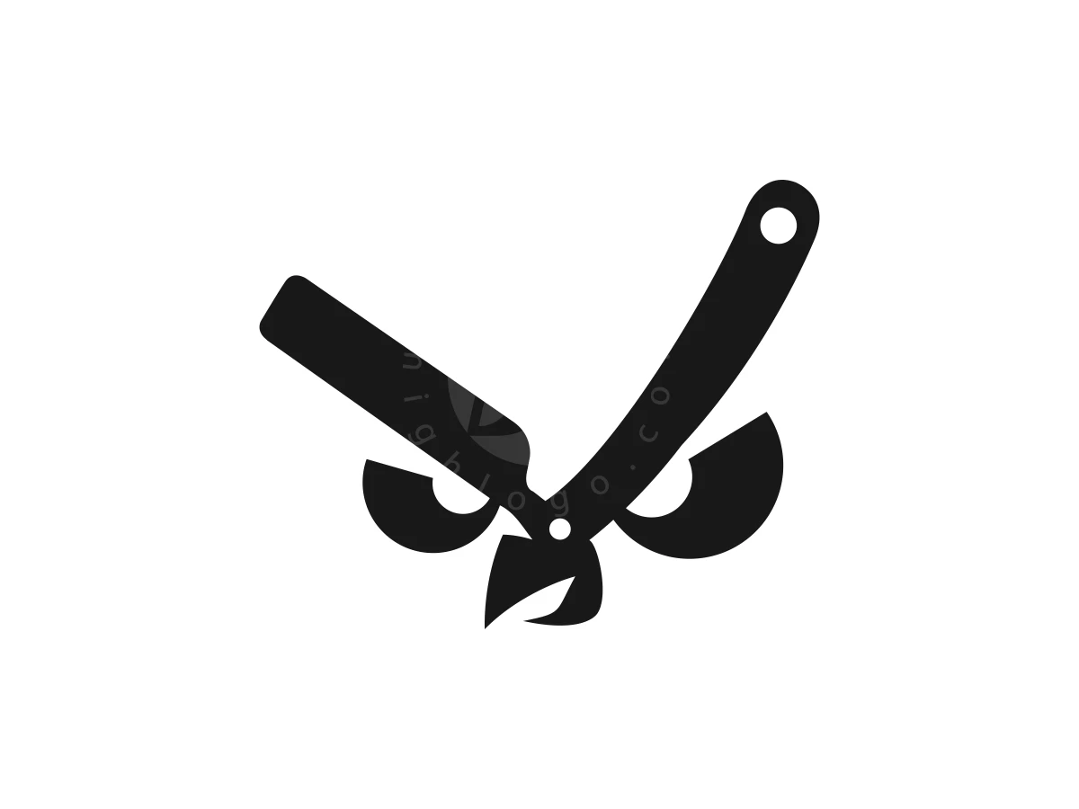 Owl Razor Or Barber Shop Logo - Animal Logo design by FirstDesign for sale on Highlogo