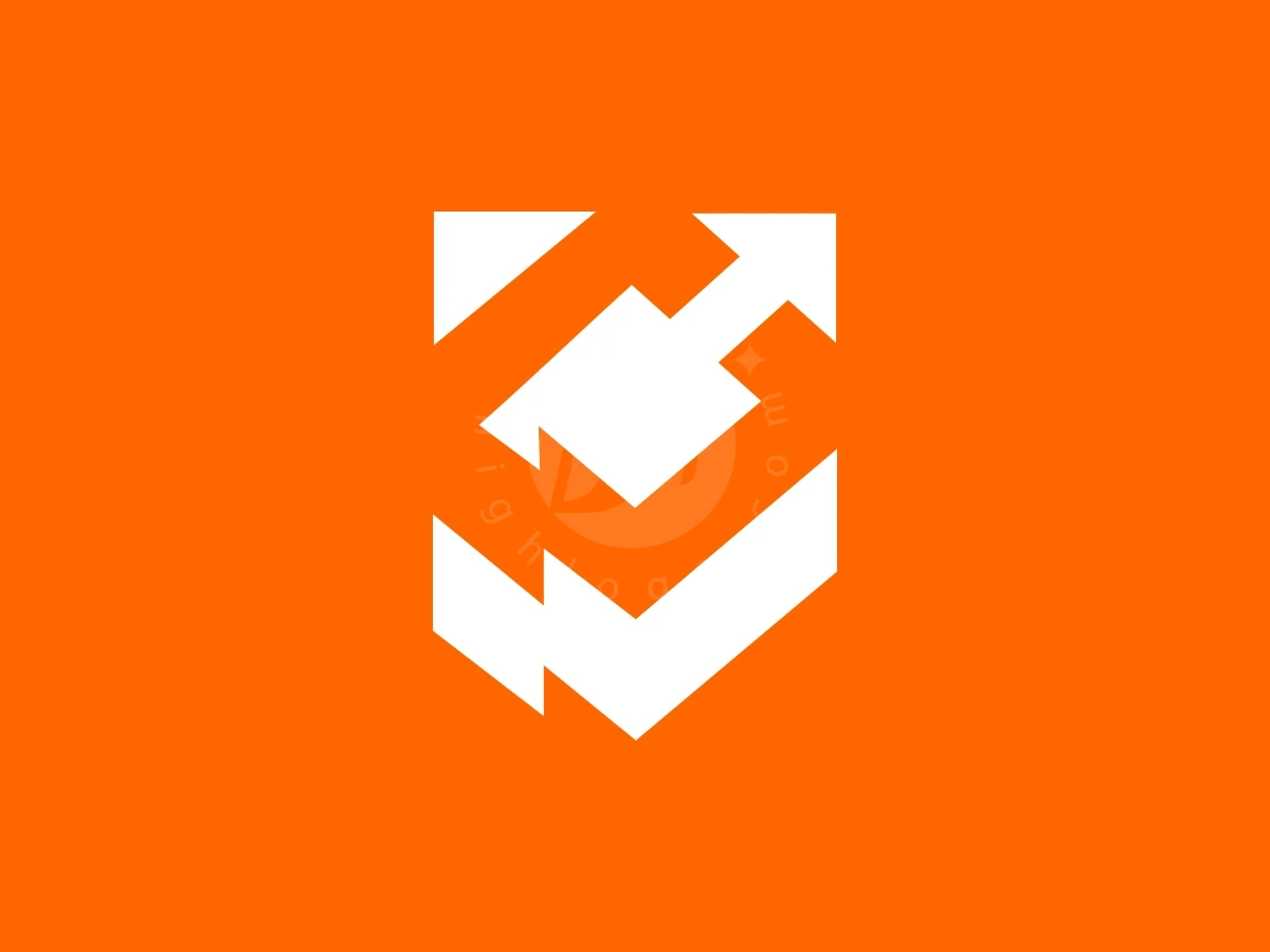 Simple Letter C Shield Electrical Arrow Logo - Logo Logo design by FirstDesign for sale on Highlogo