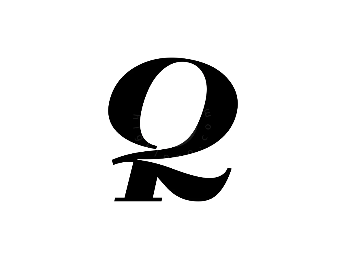 Simple Letter Monogram Q R Or R G Logo - preview 1