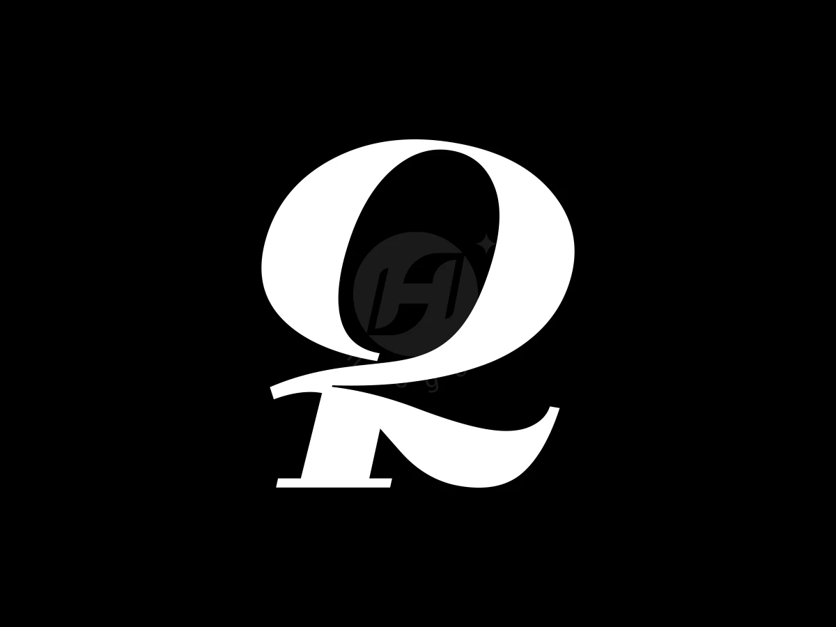 Simple Letter Monogram Q R Or R G Logo - Lettermark Logo design by FirstDesign for sale on Highlogo