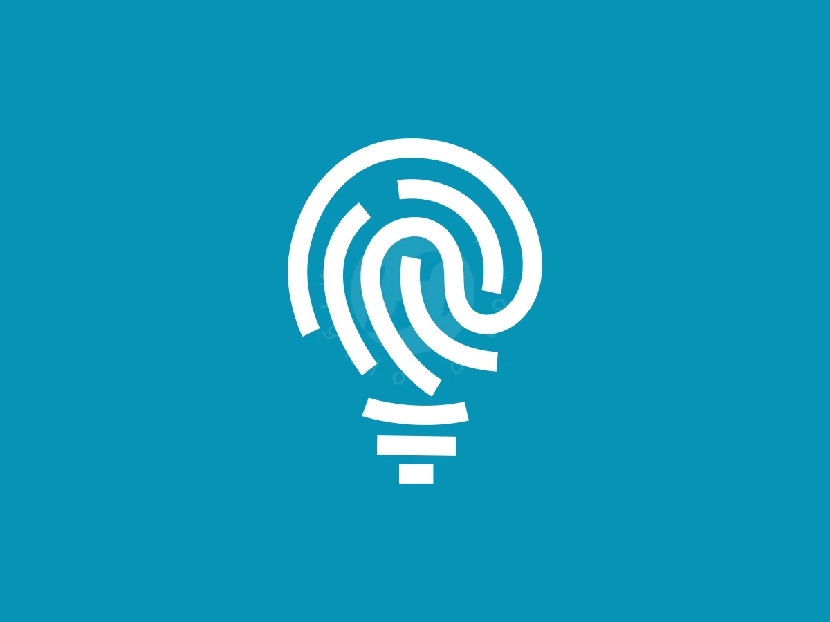Simple Smart Lamp Or Fingerprint Lamp Logo - Technology Logo design by FirstDesign for sale on Highlogo