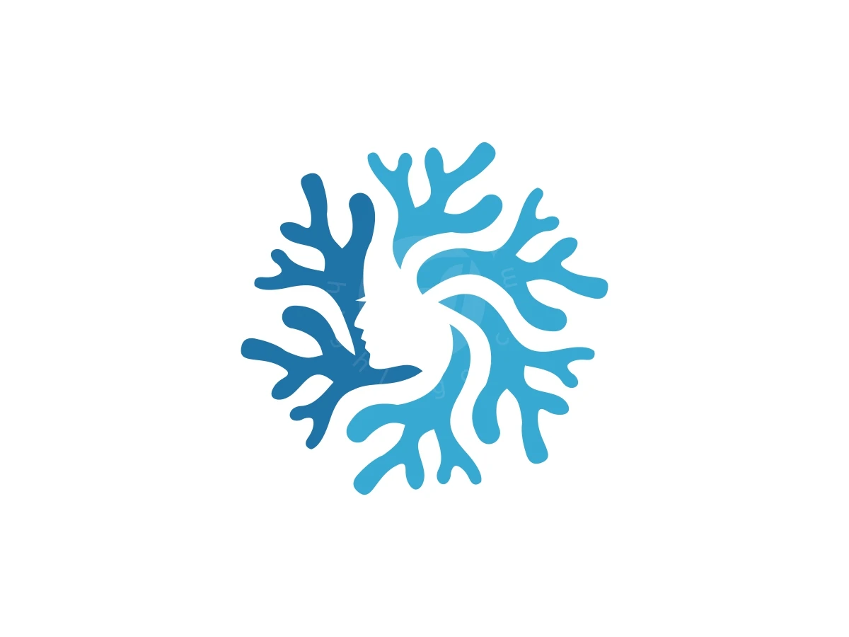 Simple Coral Reef Woman Or Coral Medusa Logo - Beauty Logo design by FirstDesign for sale on Highlogo