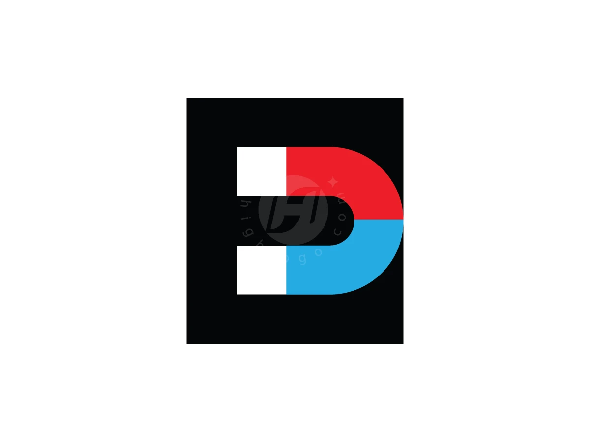 Letter E Magnet Logo - preview 1