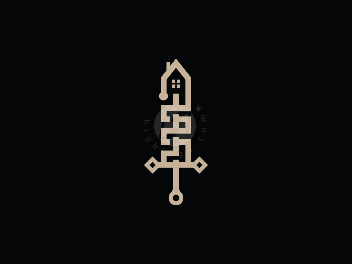 Abstract Sword Home Logo - preview 1