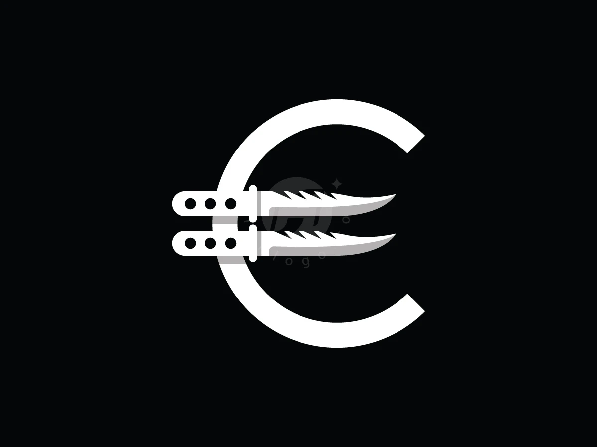 Letter E Or Euro Knife Logo - Logo Logo design by Enoh for sale on Highlogo