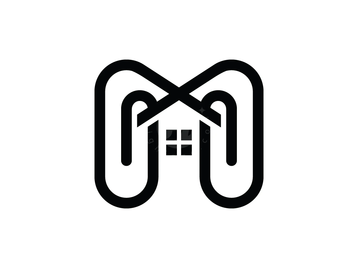 Letter M Home Clip Logo - preview 1