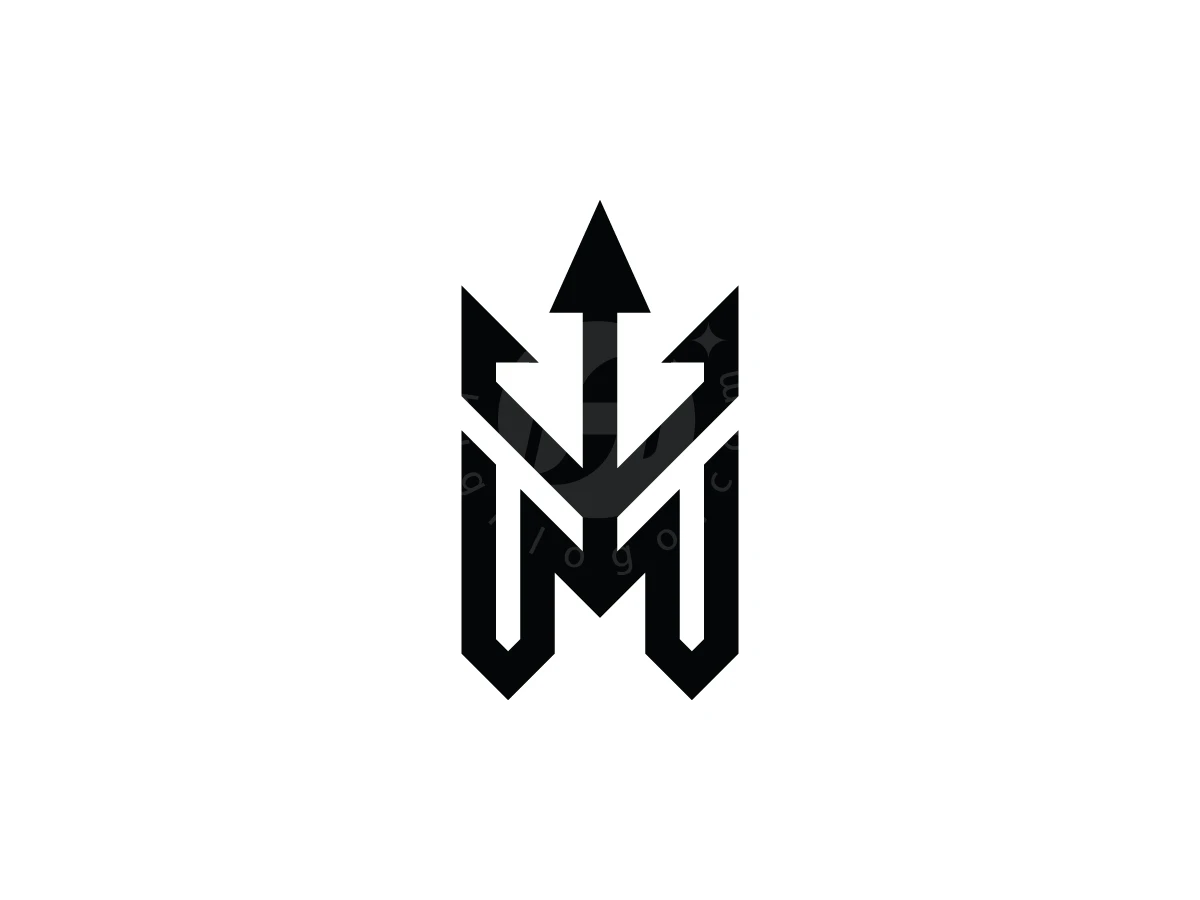 Letter M Trident Logo - Logo Logo design by Enoh for sale on Highlogo