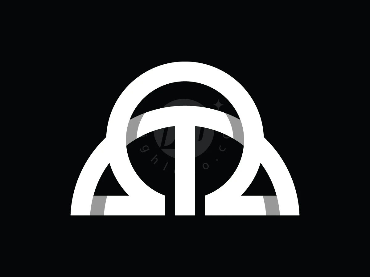 White geometric lines form an Omega symbol and bridge icon on a black background for the Omega Bridge logo.