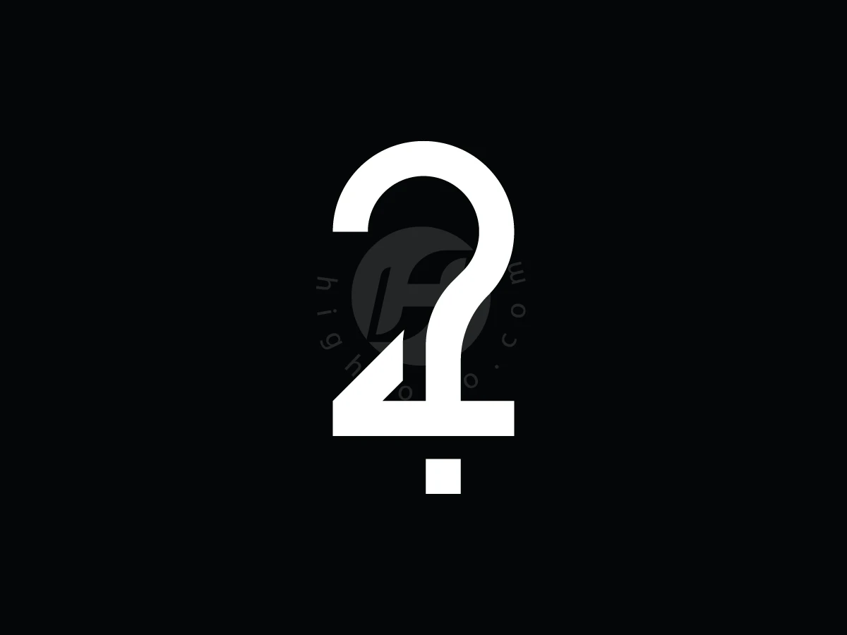 2 Or 24 Question Mark Logo - Abstract Logo design by Enoh for sale on Highlogo