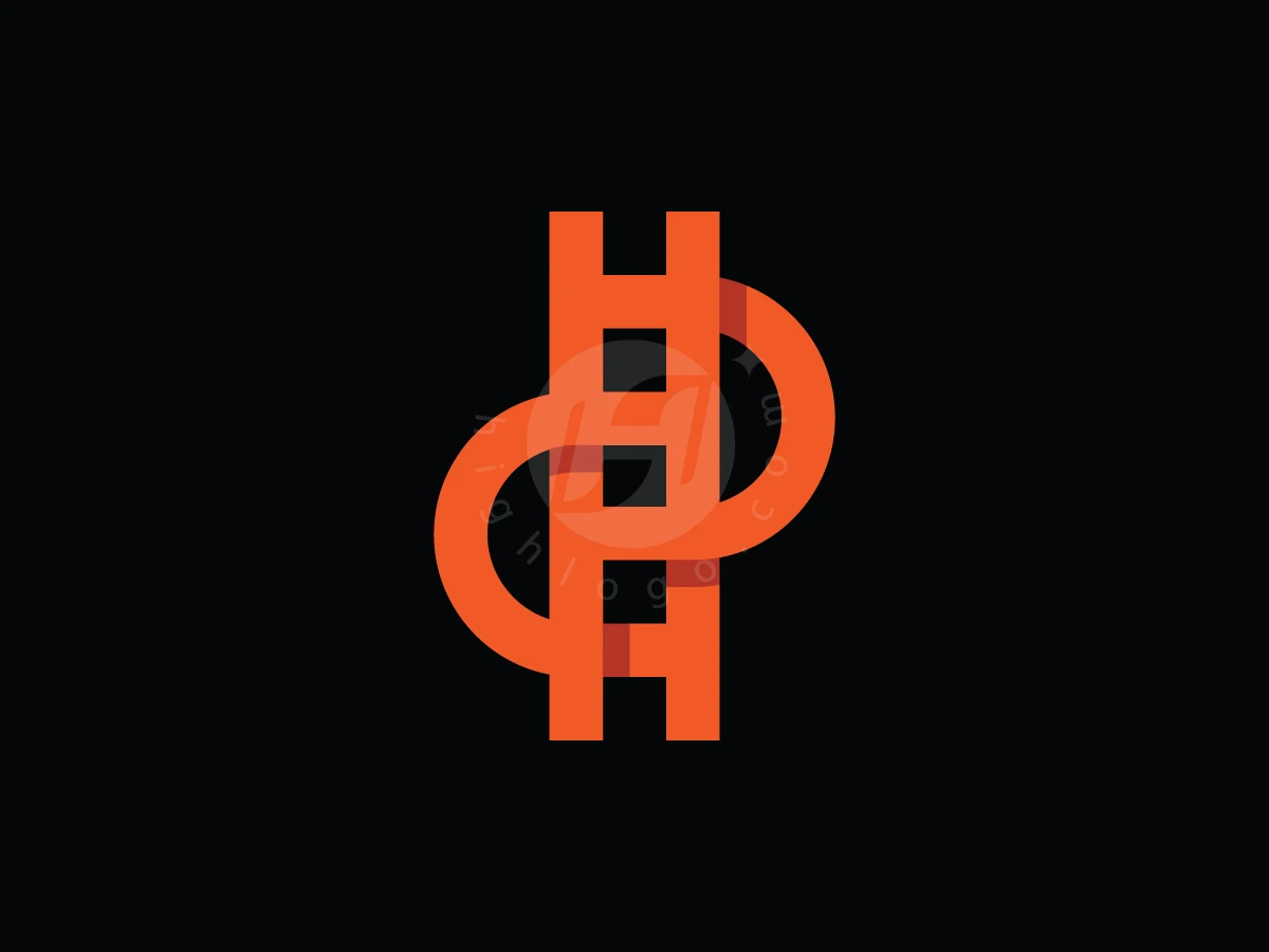 Letters D and P intertwine in orange to form a central ladder symbol in this DP Or PD Stairs Logo.