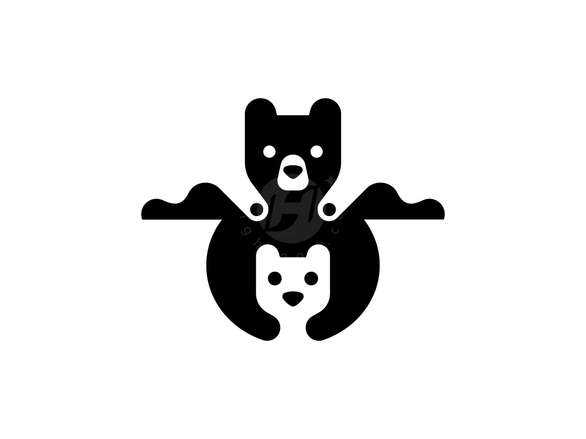 Modern Super Bear Mom Logo - Animal Logo design by Pamungkas Ctv for sale on Highlogo