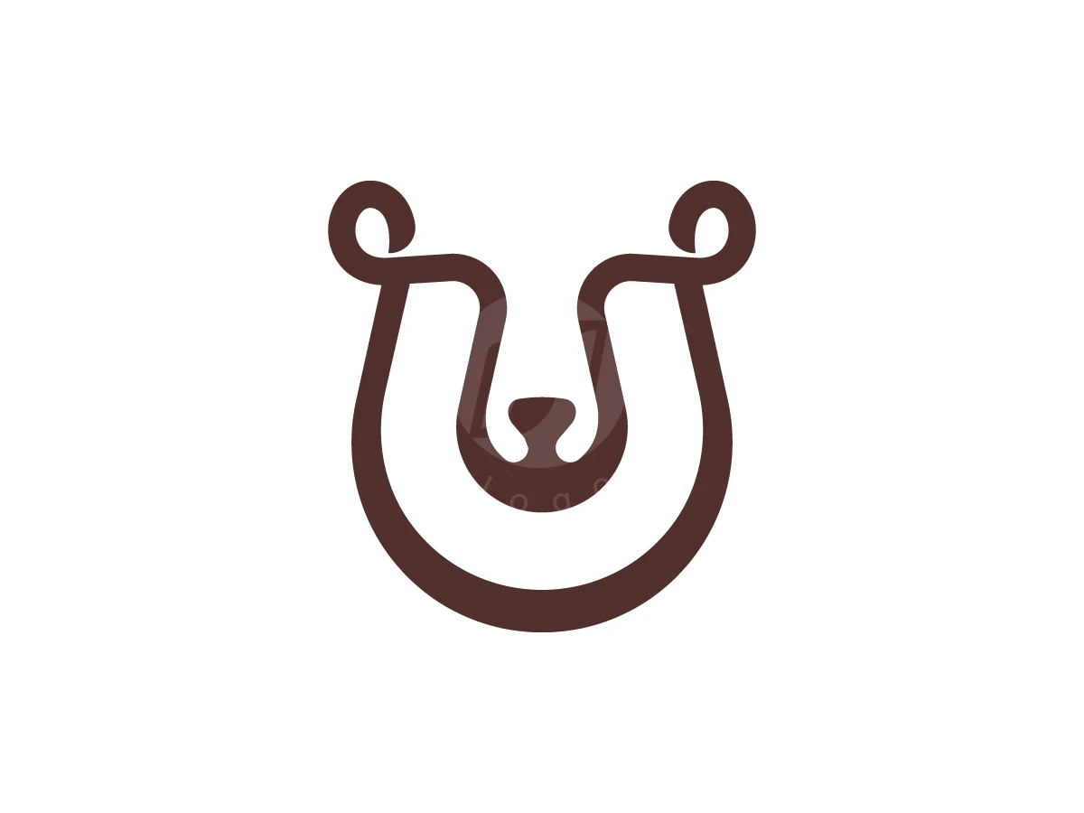 Letter U Bear Head Logo - Animal Logo design by Pamungkas Ctv for sale on Highlogo