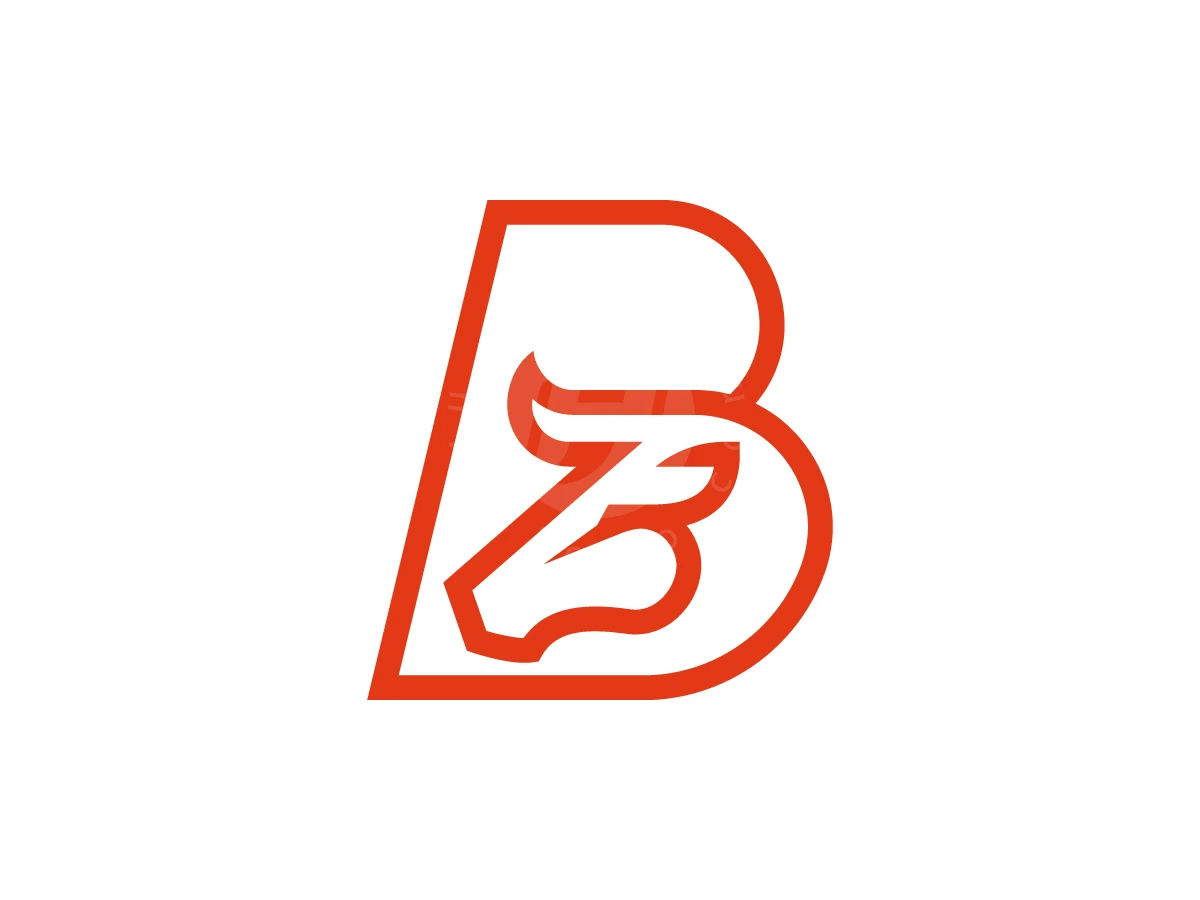 Dynamic Line Bull B Letter Logo - Animal Logo design by Pamungkas Ctv for sale on Highlogo