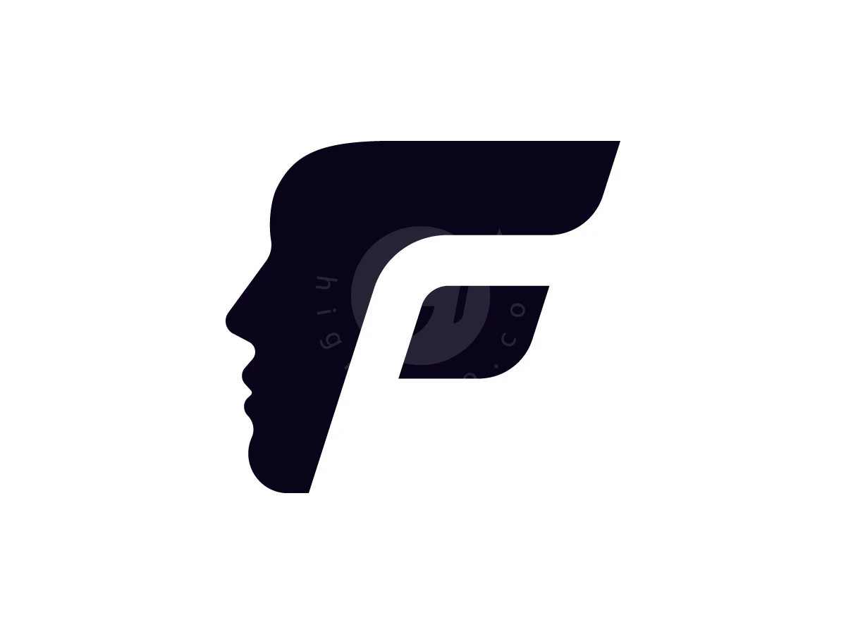Modern Letter F Face Logo - Lettermark Logo design by Pamungkas Ctv for sale on Highlogo