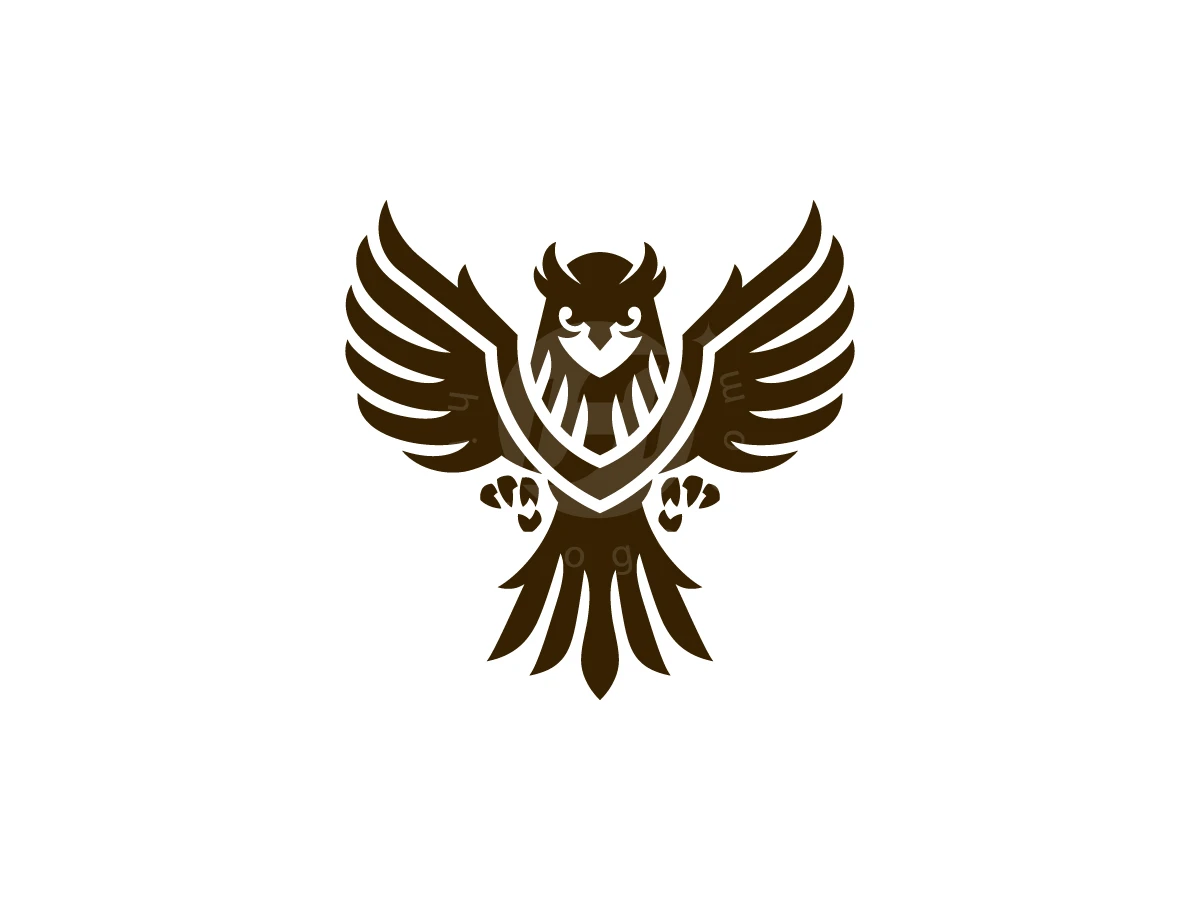 Front Facing Owl Spreading Wings Logo - Animal Logo design by Pamungkas Ctv for sale on Highlogo
