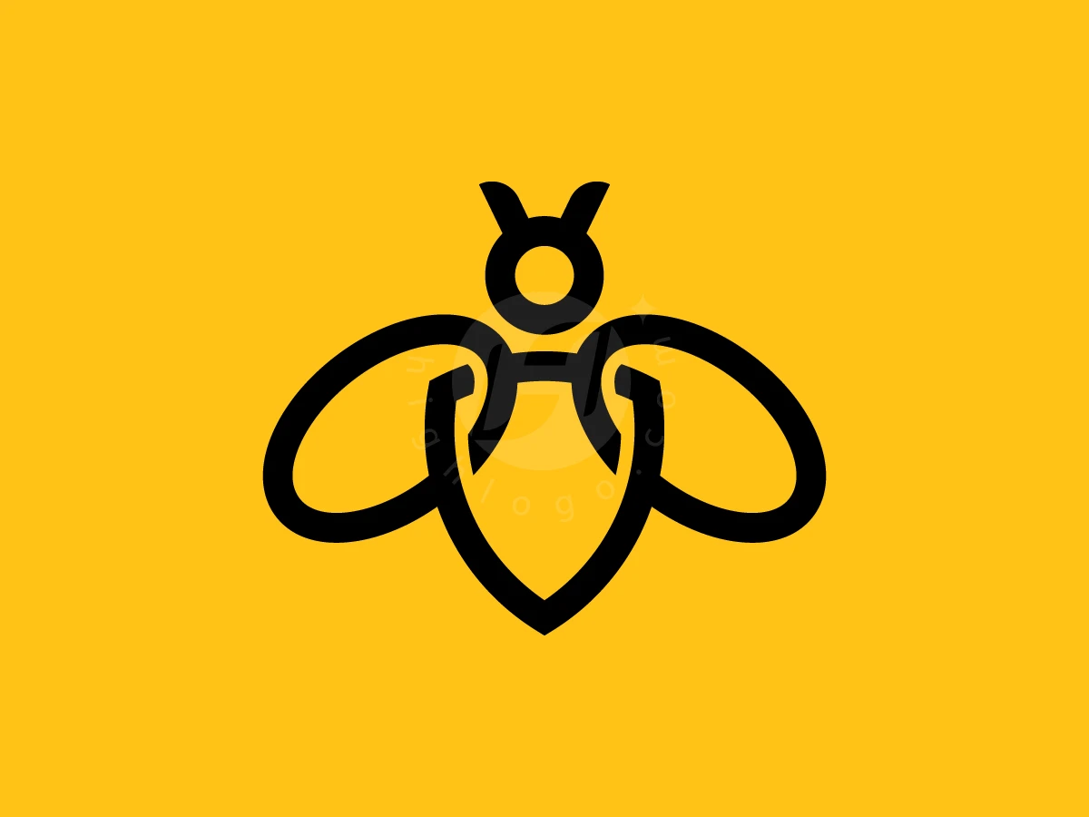 Minimal Modern Shield Bee Logo - Animal Logo design by Pamungkas Ctv for sale on Highlogo