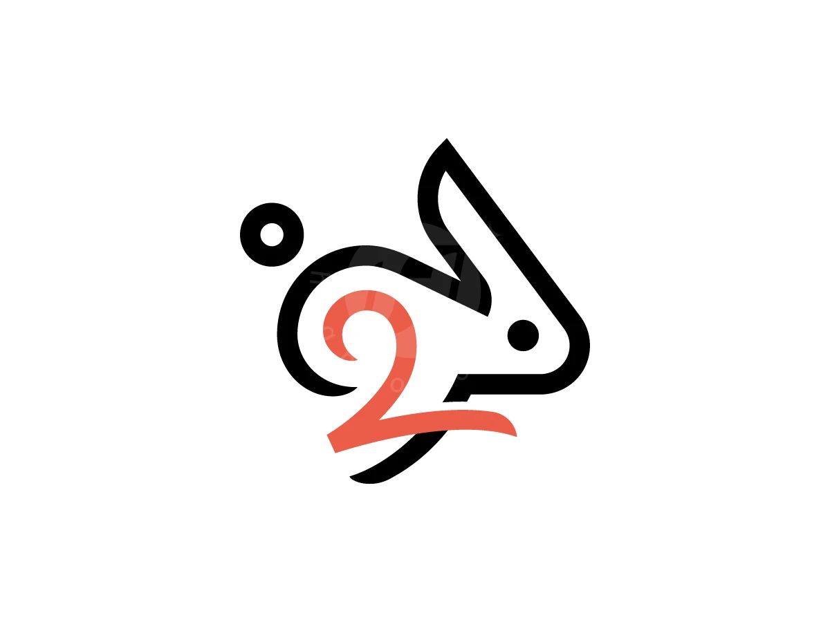 Running Rabbit Two Number Logo - Animal Logo design by Pamungkas Ctv for sale on Highlogo
