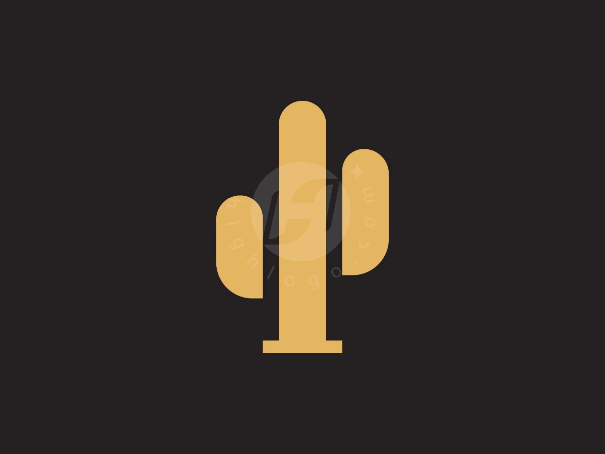 Minimalist Saguaro Cactus Logo - General Logo design by agniwara for sale on Highlogo