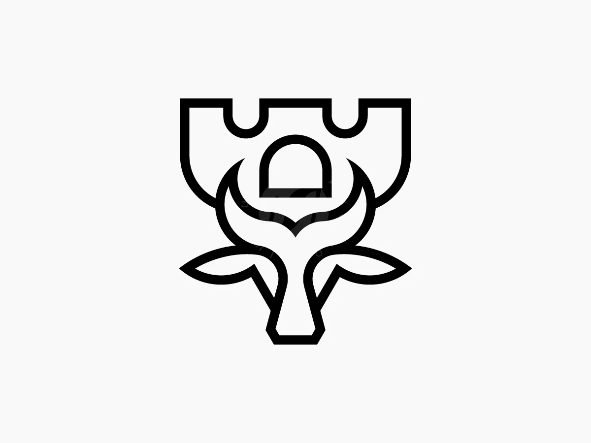 Bull Fortress Line Protection Logo - preview 1