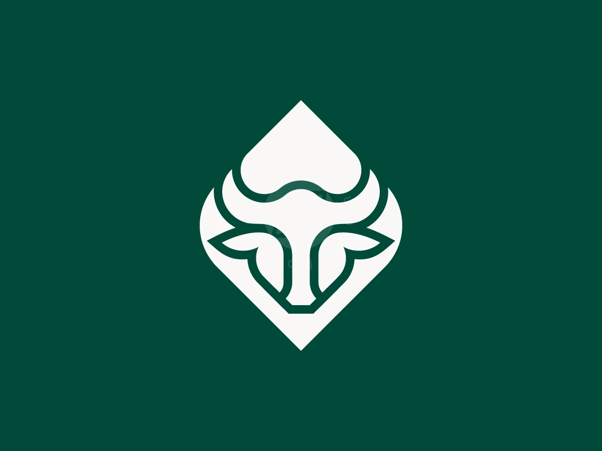 Minimalist Leaf And Cow Mark Logo - preview 1