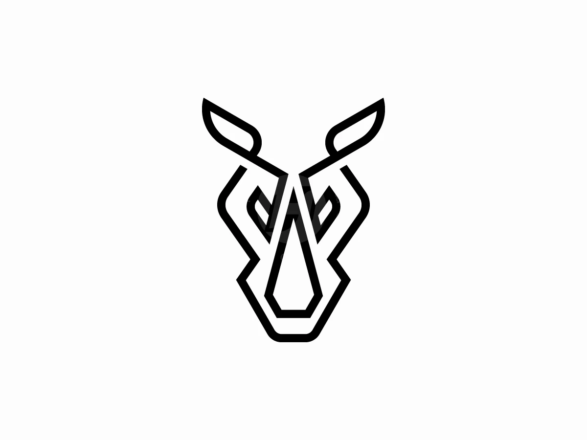 Elegant Strong Rhino Line Logo - preview 1