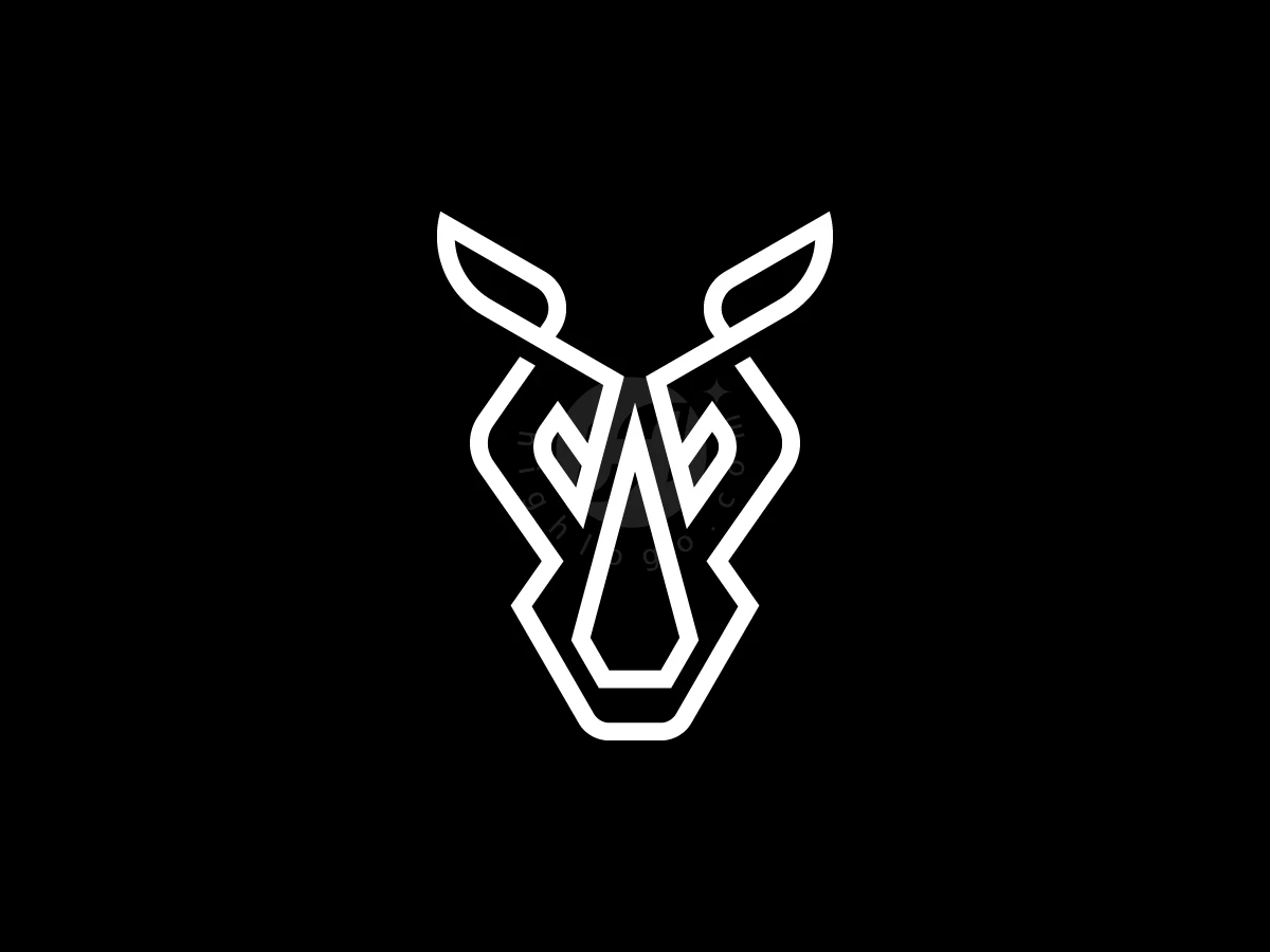 Elegant Strong Rhino Line Logo - Animal Logo design by AQB GRAPHIC for sale on Highlogo