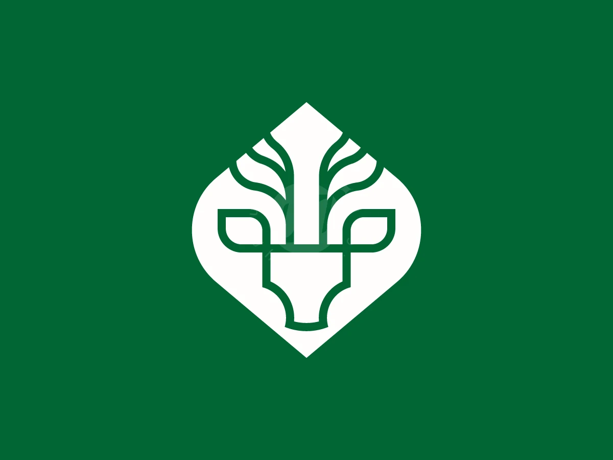 Minimalist Deer Leaf Mark Logo - preview 1