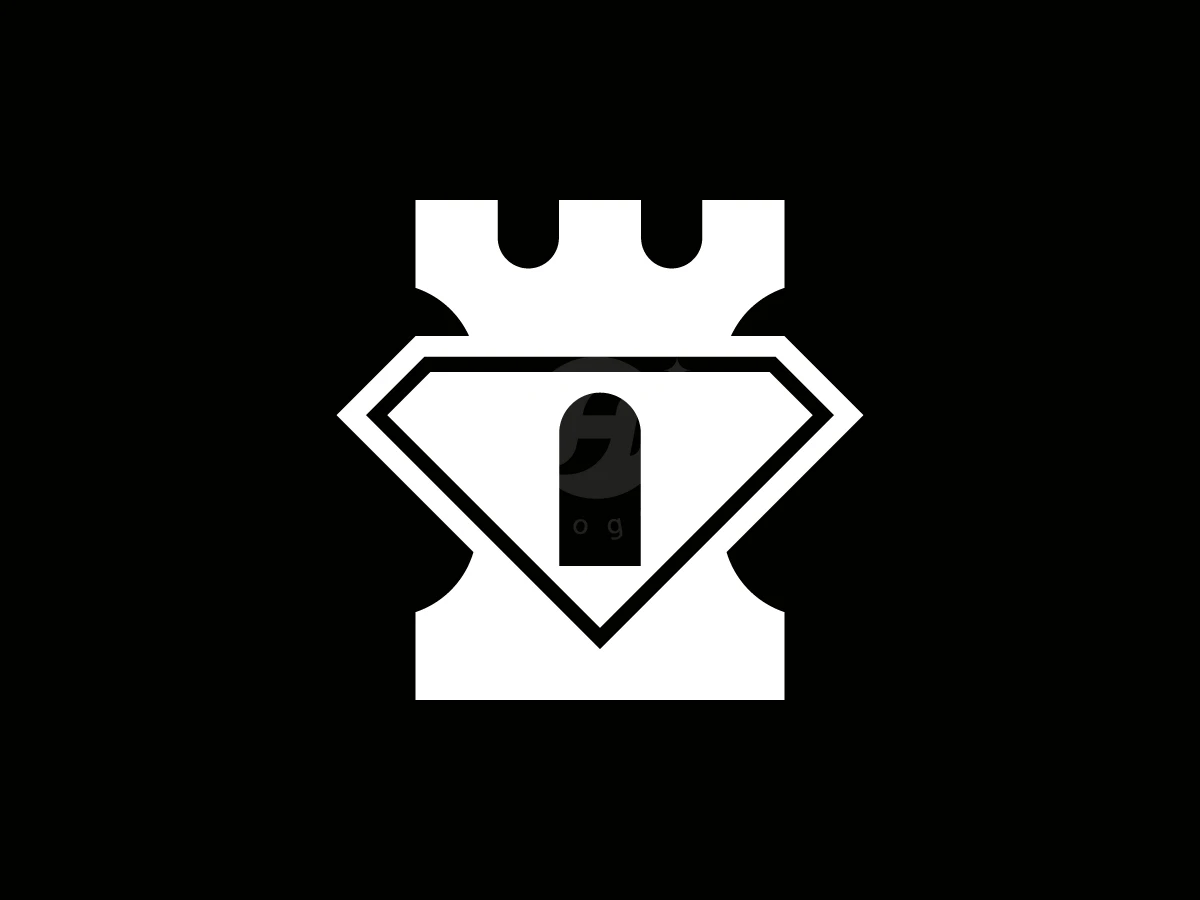 Luxury Diamond Fortress Mark Logo - preview 1