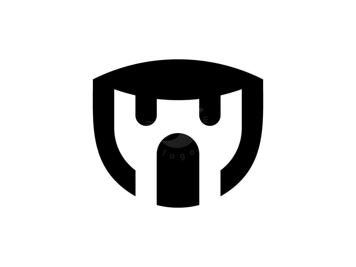 Minimalist Shield Fortress Mark Logo - Real Estate Logo design by AQB GRAPHIC for sale on Highlogo