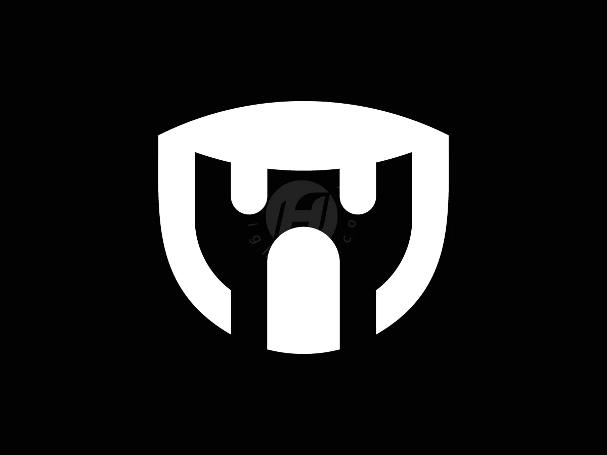 Minimalist Shield Fortress Mark Logo - preview 1