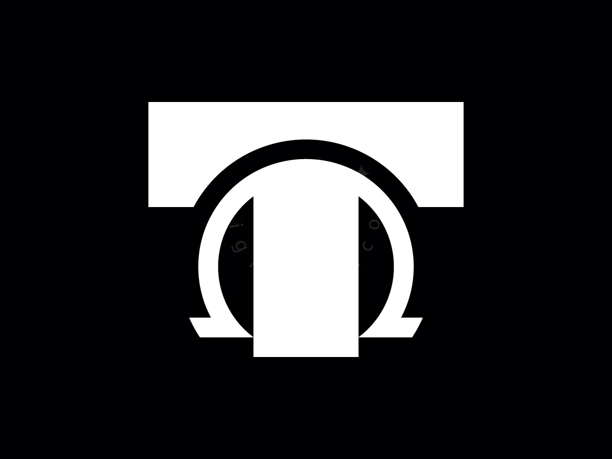Minimalist Omega T Letter Logo - preview 1
