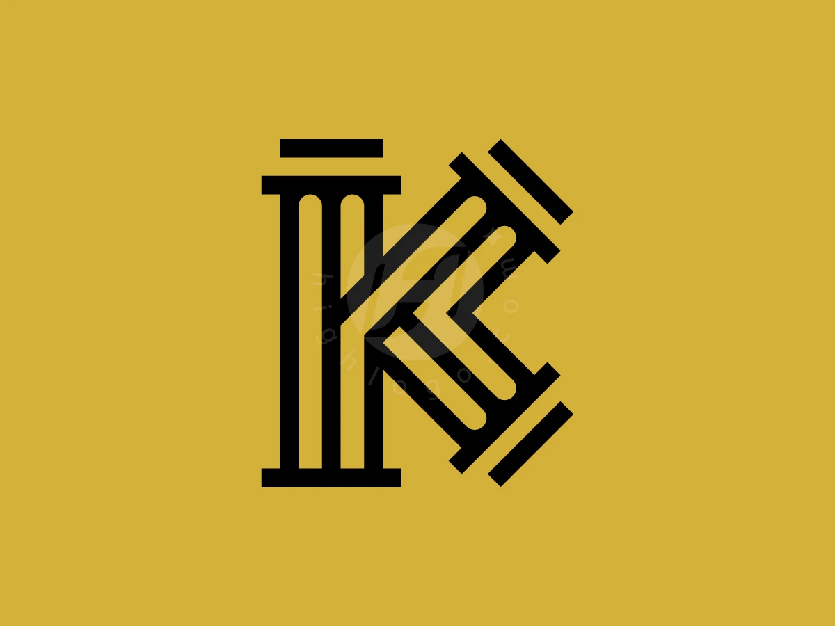 Luxury Legal Pillar Letter K Logo - Logo Logo design by AQB GRAPHIC for sale on Highlogo