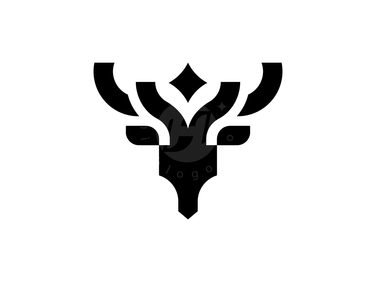 Simple Star Deer Mark Logo - Animal Logo design by AQB GRAPHIC for sale on Highlogo