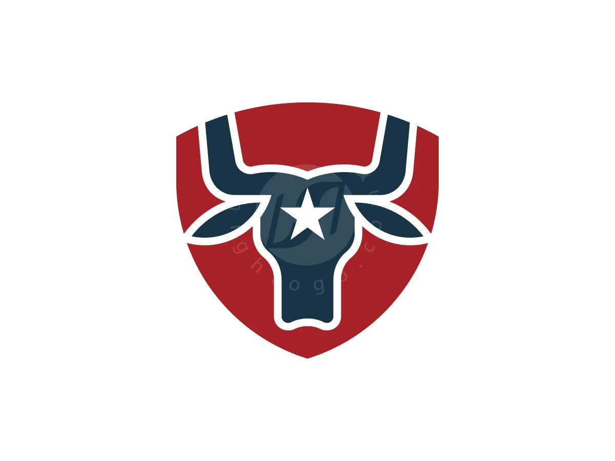 Bull Star Shield Mark Logo - Sports Logo design by AQB GRAPHIC for sale on Highlogo