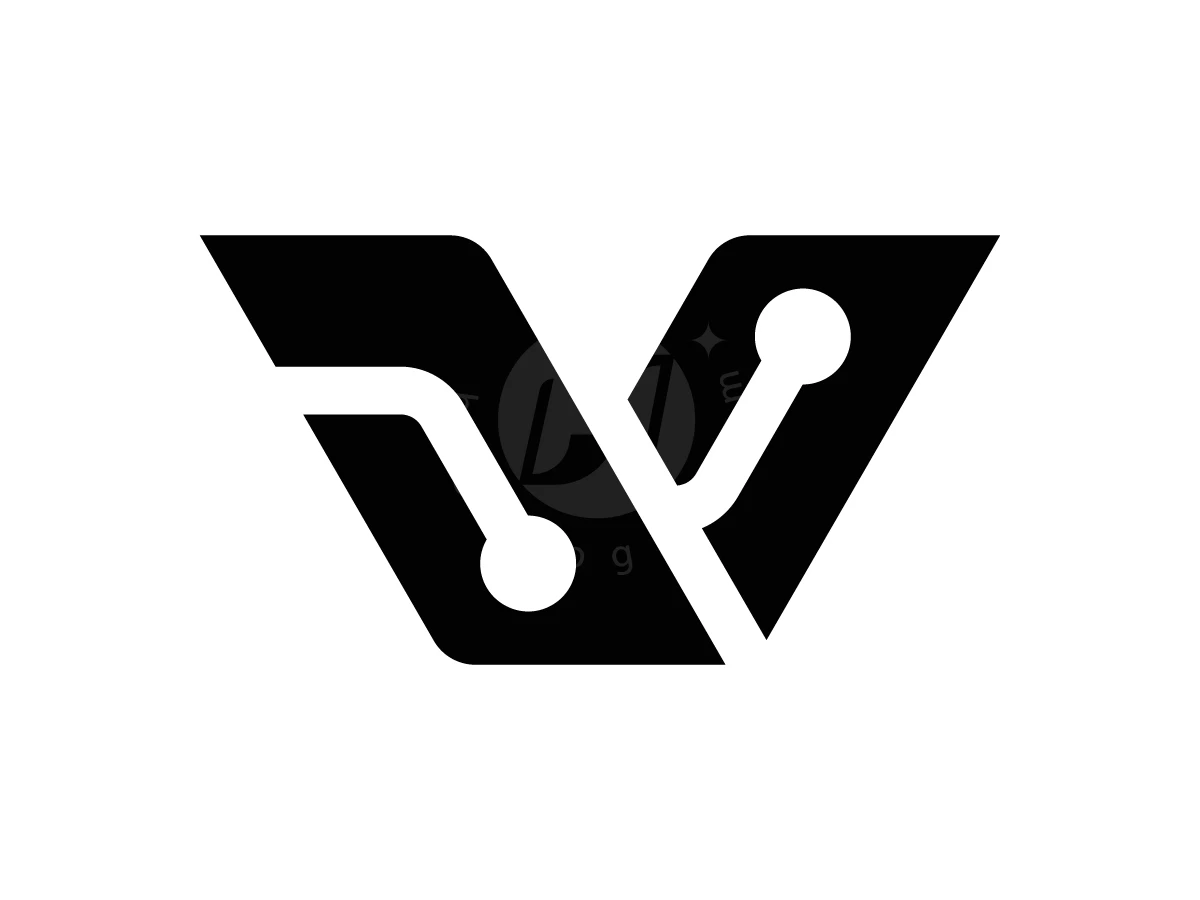 Minimalist Technology V Letter Logo - preview 1