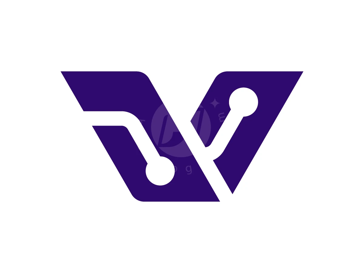 Minimalist Technology V Letter Logo - Technology Logo design by AQB GRAPHIC for sale on Highlogo