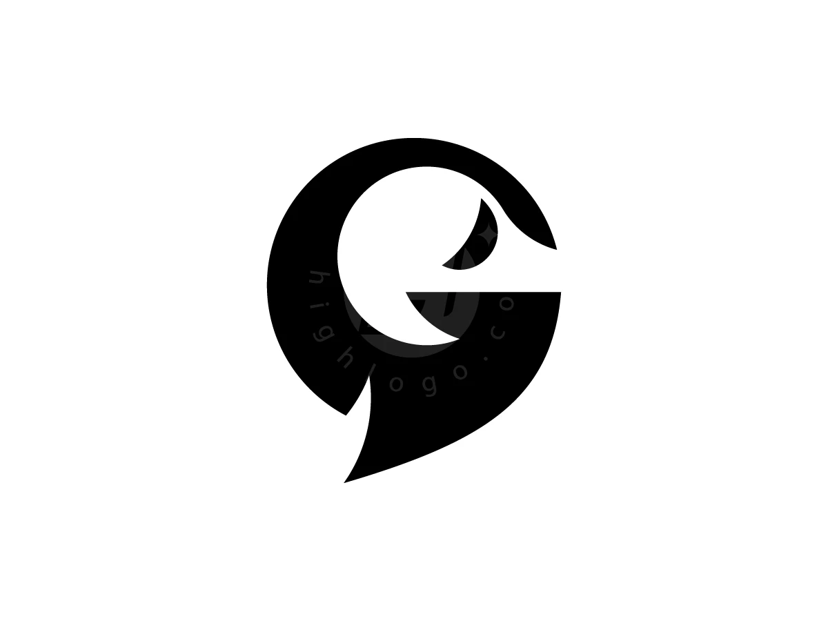Whale Mark Logo Initial G Circular - Technology Logo design by AQB GRAPHIC for sale on Highlogo