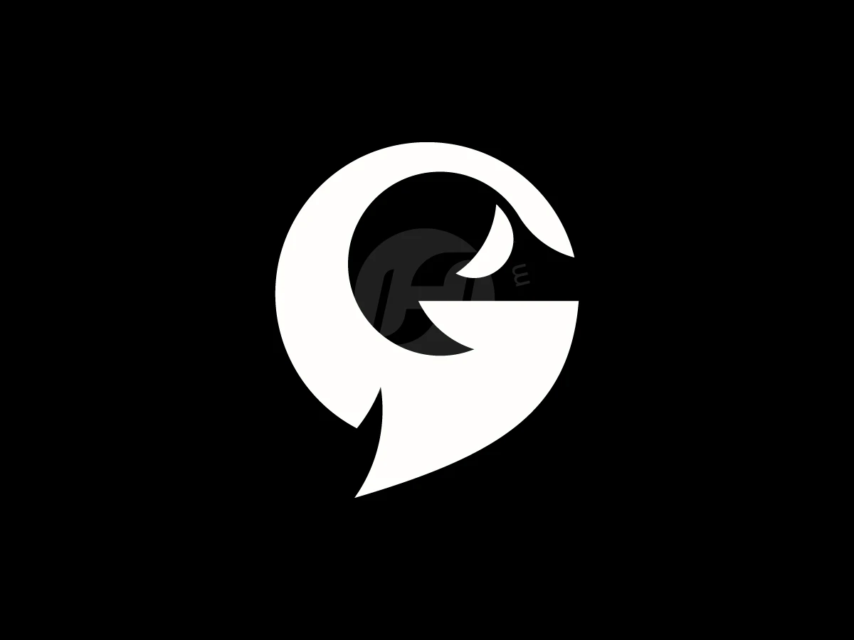 Whale Mark Logo Initial G Circular - preview 1