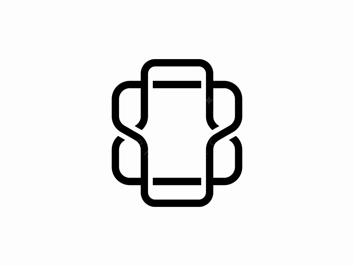 Symmetry defines this black Luxury O Letter Knot Mark Logo featuring an interwoven geometric design on white.